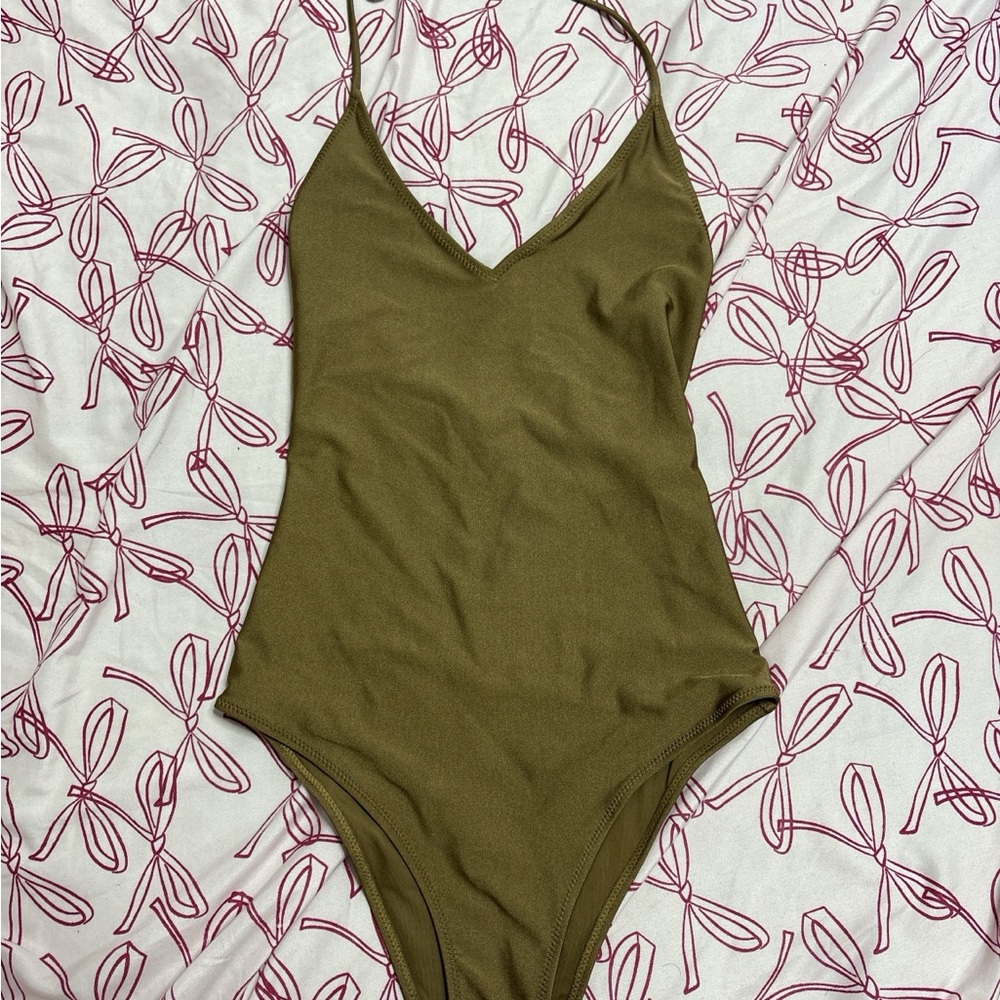 H&M Brown One Piece Swimsuit